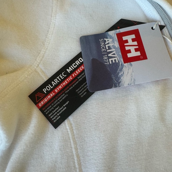 NWT Women’s White XS Helly Hansen Quarter Zip Polar Fleece - Picture 5 of 8